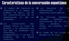 Características de la conversación espontánea